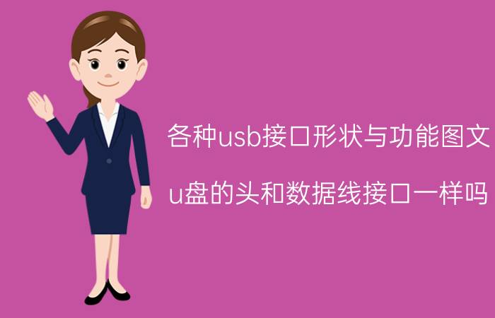 各种usb接口形状与功能图文 u盘的头和数据线接口一样吗？